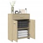 Armario de baño madera contrachapada roble Sonoma 60x33x80 cm de , Muebles de baño - Ref: Foro24-849645, Precio: 64,66 €, Des...