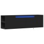 Mueble de TV de pared con luces LED negro 135x31x39,5 cm de , Muebles TV - Ref: Foro24-852384, Precio: 95,82 €, Descuento: %