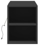 Wall-mounted TV stand with LED lights black 135x31x39.5 cm by , TV Furniture - Ref: Foro24-852384, Price: 95,82 €, Discount: %