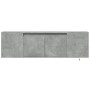 Wall-mounted TV unit with LED lights in concrete grey, 135x31x39.5 cm by , TV Furniture - Ref: Foro24-852386, Price: 93,99 €,...