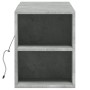 Wall-mounted TV unit with LED lights in concrete grey, 135x31x39.5 cm by , TV Furniture - Ref: Foro24-852386, Price: 93,99 €,...