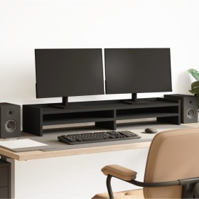 Monitor stand made of black engineered wood, measuring 100x24x16 cm. by , Computer bases and risers - Ref: Foro24-854725, Pri...