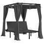 Double sun lounger with side curtains and anthracite gray awning by vidaXL, Loungers - Ref: Foro24-313930, Price: 387,22 €, D...