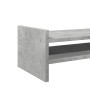 Soporte de pantalla madera ingeniería gris hormigón 100x27x20cm de , Bases y elevadores para ordenadores - Ref: Foro24-854790...