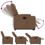 Electric reclining and lifting armchair in brown fabric by , Armchairs - Ref: Foro24-3204396, Price: 307,99 €, Discount: %