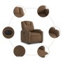 Electric reclining and lifting armchair in brown fabric by , Armchairs - Ref: Foro24-3204396, Price: 312,24 €, Discount: %