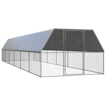 Galvanized steel chicken coop cage 3x12x2 m by , Cages and habitats for small animals - Ref: Foro24-3278812, Price: 568,17 €,...