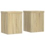 Plant stands 2 units oak wood Sonoma 15x15x20 cm by , Pot stands - Ref: Foro24-852890, Price: 26,60 €, Discount: %