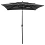 3-tier parasol with anthracite aluminum pole 2x2 m by vidaXL, Umbrellas - Ref: Foro24-313846, Price: 57,92 €, Discount: %