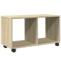 Armario con ruedas madera ingeniería roble Sonoma 72x33x42,5 cm de , Mesas auxiliares - Ref: Foro24-853139, Precio: 39,77 €, ...