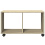 Armario con ruedas madera ingeniería roble Sonoma 72x33x42,5 cm de , Mesas auxiliares - Ref: Foro24-853139, Precio: 39,77 €, ...