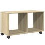 Armario con ruedas madera ingeniería roble Sonoma 72x33x42,5 cm de , Mesas auxiliares - Ref: Foro24-853139, Precio: 39,77 €, ...