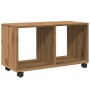 Engineered wood artisan rolling cabinet 72x33x42.5 cm by , Side tables - Ref: Foro24-853145, Price: 41,01 €, Discount: %