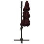 4-level umbrella with a 3x3 m burgundy aluminum pole by vidaXL, Umbrellas - Ref: Foro24-313832, Price: 158,75 €, Discount: %