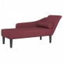 Chaiselongue-Sofa mit roten Samtkissen. von , Tagesbetten - Ref: Foro24-4007599, Preis: 154,23 €, Rabatt: %