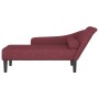 Chaiselongue-Sofa mit roten Samtkissen. von , Tagesbetten - Ref: Foro24-4007599, Preis: 154,23 €, Rabatt: %