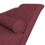 Chaiselongue-Sofa mit roten Samtkissen. von , Tagesbetten - Ref: Foro24-4007599, Preis: 154,23 €, Rabatt: %