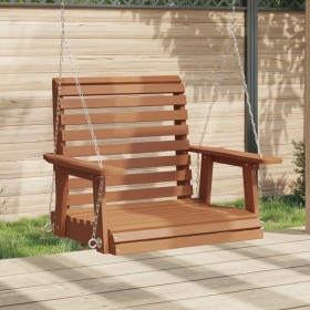 Garden swing chair with brown fir wood and metal chains by , Garden rockers - Ref: Foro24-4008979, Price: 104,87 €, Discount: %