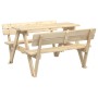 Mesa de picnic para 4 niños agujero para sombrilla madera abeto de , Mesas de jardín - Ref: Foro24-4008985, Precio: 94,99 €, ...