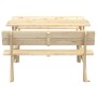 Mesa de picnic para 4 niños agujero para sombrilla madera abeto de , Mesas de jardín - Ref: Foro24-4008985, Precio: 94,99 €, ...