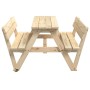 Mesa de picnic para 4 niños agujero para sombrilla madera abeto de , Mesas de jardín - Ref: Foro24-4008985, Precio: 94,99 €, ...