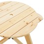 Mesa de picnic para 4 niños agujero para sombrilla madera abeto de , Mesas de jardín - Ref: Foro24-4008987, Precio: 86,90 €, ...