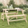 Picknicktisch mit 2-in-1-Bänken, umwandelbar aus massivem Fichtenholz. von , Gartentische - Ref: Foro24-4008991, Preis: 122,4...