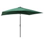 Umbrella with LED and green steel pole 2x3 m by vidaXL, Umbrellas - Ref: Foro24-313786, Price: 55,10 €, Discount: %