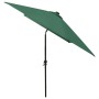 Umbrella with LED and green steel pole 2x3 m by vidaXL, Umbrellas - Ref: Foro24-313786, Price: 55,10 €, Discount: %