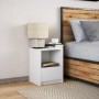 Bedside table with white engineered wood and LED lights by , Nightstands - Ref: Foro24-852019, Price: 49,20 €, Discount: %