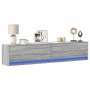 Wall-mounted TV stand with LED in Sonoma gray, 180x31x38 cm. by , TV Furniture - Ref: Foro24-3307952, Price: 169,44 €, Discou...