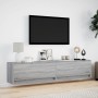 Wall-mounted TV stand with LED in Sonoma gray, 180x31x38 cm. by , TV Furniture - Ref: Foro24-3307952, Price: 169,44 €, Discou...