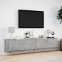 Mueble de TV de pared con LED gris hormigón 180x31x38 cm de , Muebles TV - Ref: Foro24-3307950, Precio: 164,06 €, Descuento: %