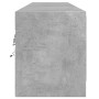 Wall-mounted TV unit with LED in concrete gray, 180x31x38 cm. by , TV Furniture - Ref: Foro24-3307950, Price: 164,06 €, Disco...