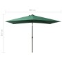 Sombrilla con LED y poste de acero verde 2x3 m de vidaXL, Sombrillas - Ref: Foro24-313786, Precio: 55,45 €, Descuento: %