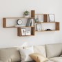 Engineered oak wood wall shelf artisian 167.5x18x68 cm by , Shelves and shelves - Ref: Foro24-853325, Price: 41,14 €, Discoun...