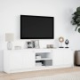 TV stand with LED lights, engineered wood, white, 180x34x50 cm by , TV Furniture - Ref: Foro24-3307912, Price: 152,75 €, Disc...