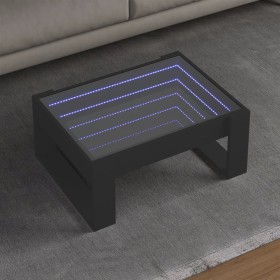 Coffee table with Infinity LED black 70x53x30 cm by , Coffee table - Ref: Foro24-847631, Price: 102,99 €, Discount: %