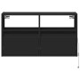 Wall-mounted TV stand with LED lights black 80x31x45 cm by , TV Furniture - Ref: Foro24-852328, Price: 74,74 €, Discount: %