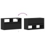 Wall-mounted TV stand with LED lights black 80x31x45 cm by , TV Furniture - Ref: Foro24-852328, Price: 74,74 €, Discount: %