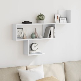 Engineered wood white wall shelf 100x15x70 cm by , Shelves and shelves - Ref: Foro24-853191, Price: 32,56 €, Discount: %