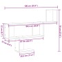 Engineered wood white wall shelf 100x15x70 cm by , Shelves and shelves - Ref: Foro24-853191, Price: 36,24 €, Discount: %