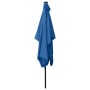 Umbrella with LED and azure blue steel pole 2x3 m by vidaXL, Umbrellas - Ref: Foro24-313793, Price: 67,02 €, Discount: %