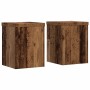 Soportes de plantas 2 uds madera roble envejecido 15x15x20 cm de , Soportes para macetas - Ref: Foro24-852895, Precio: 26,99 ...