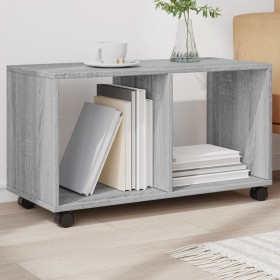 Engineered wood gray Sonoma 72x33x42.5 cm wheeled cabinet by , Side tables - Ref: Foro24-853142, Price: 40,99 €, Discount: %