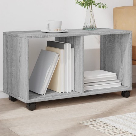 Armario con ruedas madera ingeniería gris Sonoma 72x33x42,5 cm de , Mesas auxiliares - Ref: Foro24-853142, Precio: 40,80 €, D...