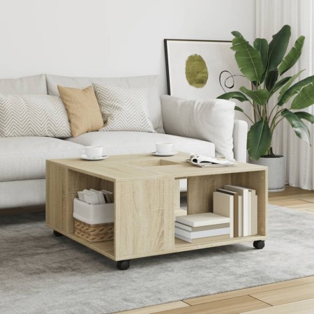 Engineered wood Sonoma oak coffee table 80x80x40 cm by , Coffee table - Ref: Foro24-853175, Price: 80,99 €, Discount: %