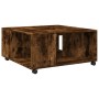 Mesa de centro madera de ingeniería roble ahumado 80x80x40 cm de , Mesas de centro - Ref: Foro24-853177, Precio: 80,99 €, Des...