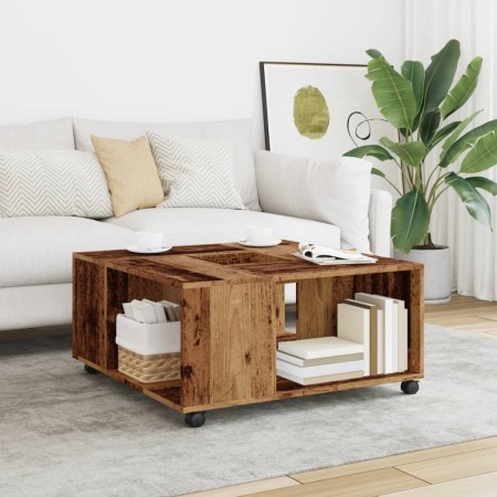 Engineered wood aged color coffee table 80x80x40 cm by , Coffee table - Ref: Foro24-853180, Price: 80,07 €, Discount: %