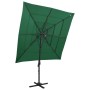 4-level parasol with green aluminum pole 250x250 cm by vidaXL, Umbrellas - Ref: Foro24-313821, Price: 193,33 €, Discount: %